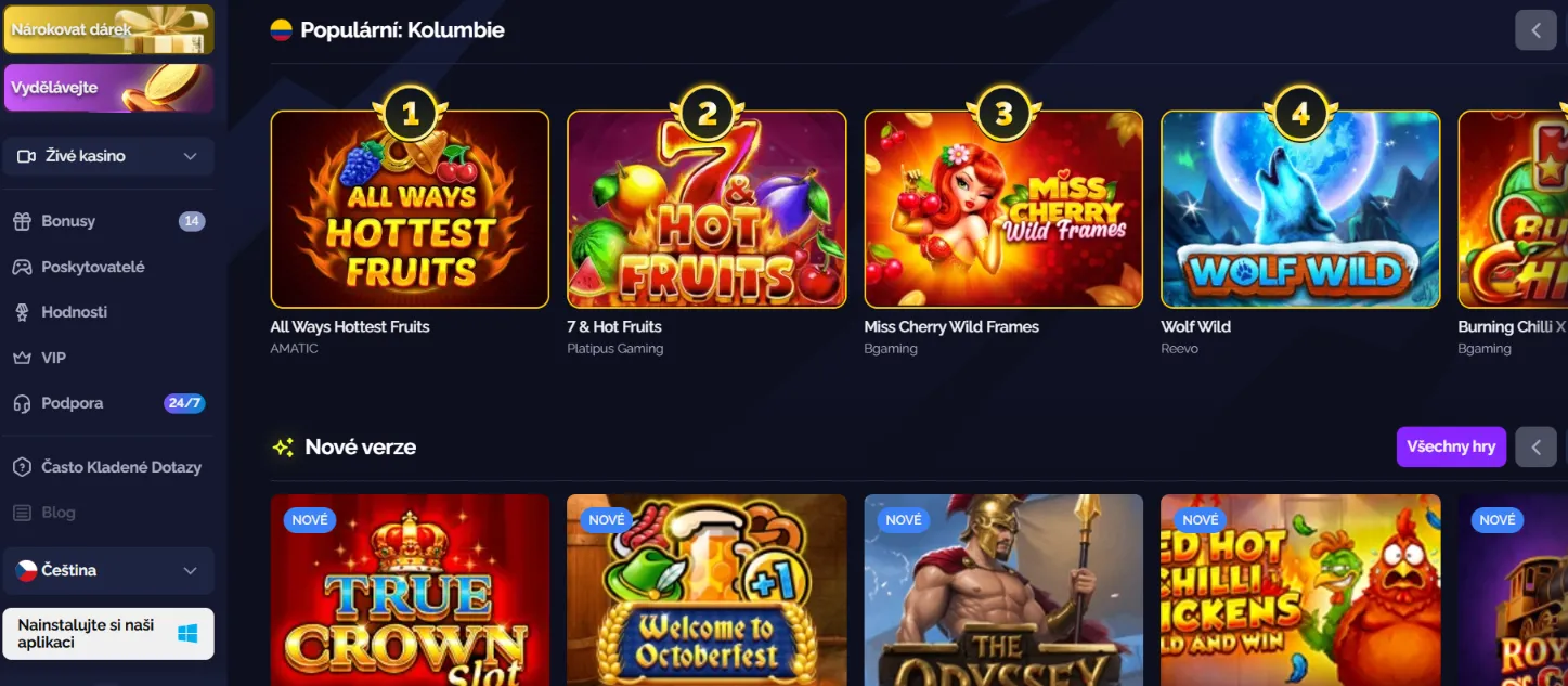 Hry v Goldbet Casino